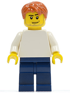 LEGO LEGO Brand Store Male Plain White Torso Stubble (no back printing) {Sheffield} (tls067) Promotional Minifigure