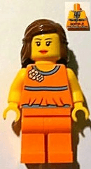 LEGO LEGO Brand Store Female Orange Halter Top (tls074) Promotional Minifigure