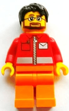 LEGO LEGO Brand Store Male Post Office White Envelope and Stripe (tls085) Promotional Minifigure