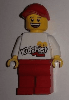 LEGO LEGO Brand Store Male KidsFest Torso Red Hat and Legs (no back printing) (tls089) minifigure