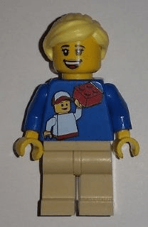 LEGO LEGO Brand Store Female Blue KidsFest Torso Bright Light Yellow Hair and Tan Legs (no ba (tls090) Promotional Minifigure