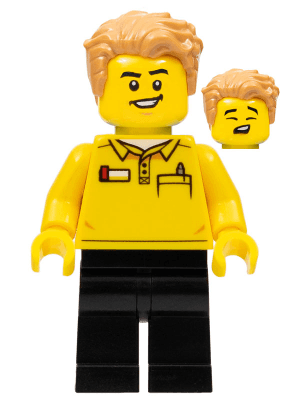 LEGO LEGO Brand Store Employee Hair Swept Left Tousled (tls099) Promotional Minifigure