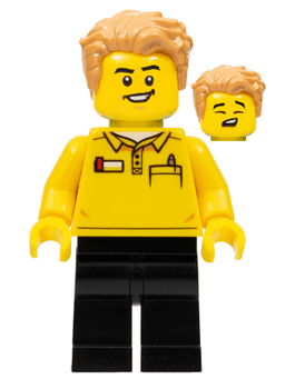LEGO LEGO Brand Store Employee Hair Swept Left Tousled (tls099) minifigure