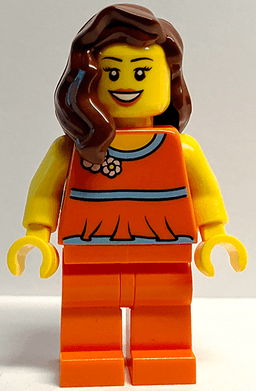 LEGO LEGO Brand Store Female Orange Halter Top (tls121) minifigure