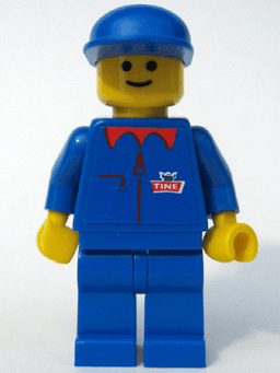 Tine Milk - Blue Torso (Stickers), Blue Legs, Blue Cap