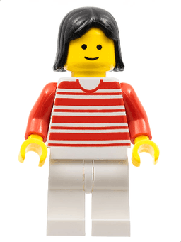 LEGO Horizontal Lines Red (trn011) minifigure
