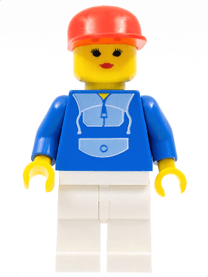 LEGO Jogging Suit Red Cap (trn016) Town / City Minifigure