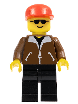 LEGO Jacket Brown (trn021) Town / City Minifigure