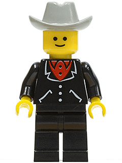 LEGO Suit with 3 Buttons Black (trn023) minifigure