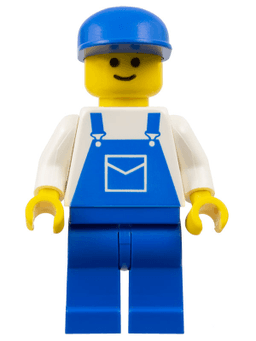 Overalls Blue with Pocket, Blue Legs, Blue Cap