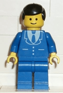 LEGO Suit with 3 Buttons Blue (trn027) Town / City Minifigure