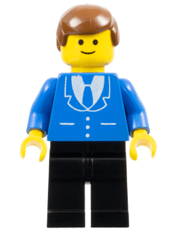LEGO Suit with 3 Buttons Blue (trn028) minifigure