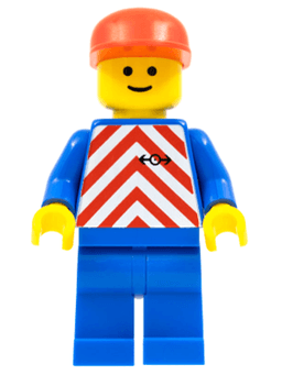 Red & White Stripes - Blue Legs, Red Cap