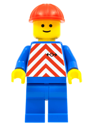 LEGO Red & White Stripes (trn049) Trains Minifigure