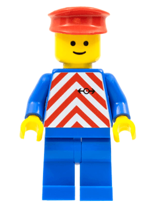 LEGO Red & White Stripes (trn050) Trains Minifigure