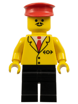 LEGO Railway Employee 5 Red Hat (trn060) Trains Minifigure