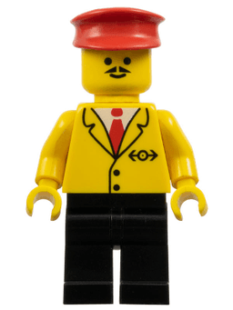 Railway Employee 5, Black Legs, Red Hat