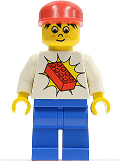 Railway Brickster with Red Brick on Chest