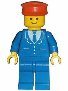 LEGO Suit with 3 Buttons Blue (trn068) Town / City Minifigure
