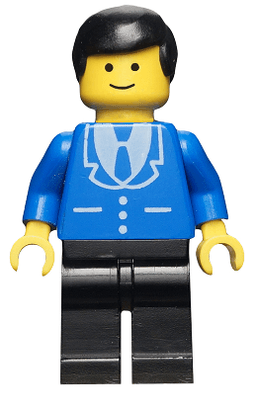 LEGO Suit with 3 Buttons Blue (trn069) minifigure