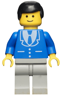 LEGO Suit with 3 Buttons Blue (trn070) Town / City Minifigure