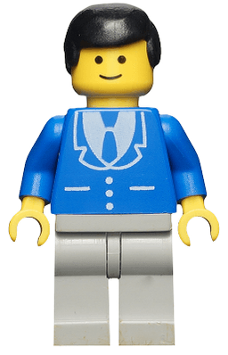 LEGO Suit with 3 Buttons Blue (trn070) minifigure
