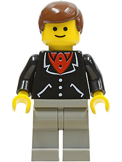 LEGO Suit with 3 Buttons Black (trn078) minifigure