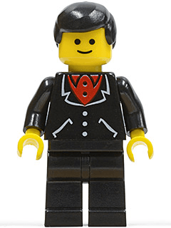 LEGO Suit with 3 Buttons Black (trn083) minifigure