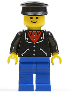 LEGO Suit with 3 Buttons Black (trn088) Town / City Minifigure