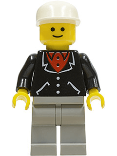 LEGO Suit with 3 Buttons Black (trn096) minifigure