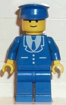LEGO Suit with 3 Buttons Blue (trn100) Town / City Minifigure