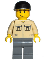LEGO Shirt with 2 Pockets No Collar Black Cap (trn127) minifigure