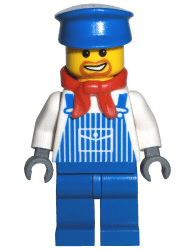 LEGO Engineer Max with Dark Bluish Gray Hands (trn131) minifigure