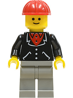 LEGO Suit with 3 Buttons Black (trn135) minifigure