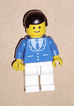 LEGO Suit with 3 Buttons Blue (trn137) minifigure