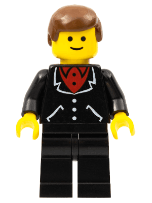 LEGO Suit with 3 Buttons Black (trn251) Town / City Minifigure