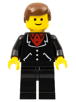 LEGO Suit with 3 Buttons Black (trn251) minifigure
