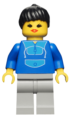 LEGO Jogging Suit Black Ponytail Hair (twn007) minifigure
