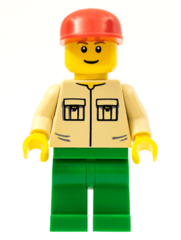 LEGO Shirt with 2 Pockets No Collar Red Cap (twn011) minifigure
