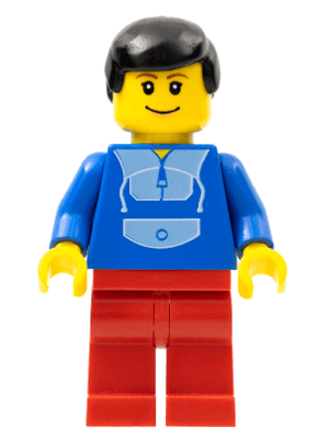 LEGO Jogging Suit Black Male Hair (twn037) Town / City Minifigure