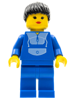 LEGO Jogging Suit Black Ponytail Hair (twn046) minifigure