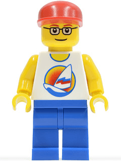 LEGO Surfboard on Ocean (twn070) Town / City Minifigure