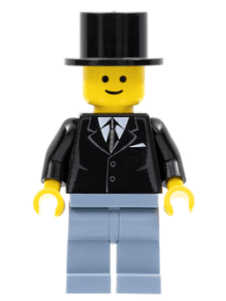 LEGO Suit Black Top Hat (twn071) minifigure