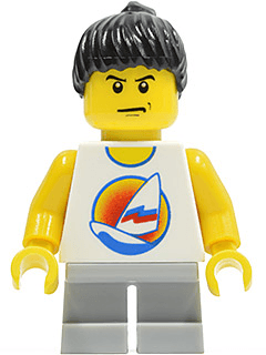 LEGO Surfboard on Ocean (twn087) Town / City Minifigure