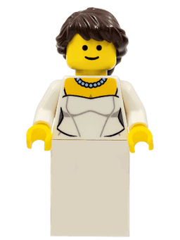 LEGO Bride Wedding Dress with Necklace (twn157) minifigure