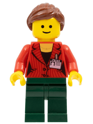LEGO Press Woman / Reporter (twn159) Town / City Minifigure