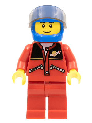 LEGO Red Jacket with Zipper Pockets and Classic Space Logo (twn163) Town / City Minifigure
