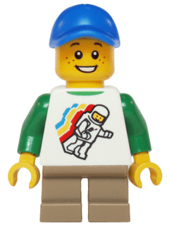 LEGO Classic Space Minifigure Floating Pattern Blue Short Bill Cap (twn208) minifigure
