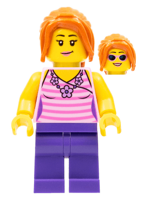 LEGO Supermarket Female Customer (twn229) Town / City Minifigure