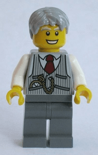LEGO Grandpa Pinstripe Vest and Pocket Watch (twn243) Town / City Minifigure